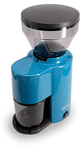 CGOLDENWALL ZD-10 Electric Bean Grinding Machine Semi-Automatic Coffee Bean Grinder Burr Coffee Mill Nut and Spice Maker (Blue)