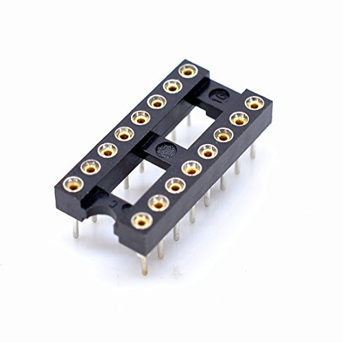 Oiyagai Lot de 20 Supports DIP IC 16 Broches – Pas 2,54 mm, Trous Ronds, à Souder pour Carte PCB, Projets DIY et Réparation Électronique