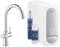 GROHE Blue Home - Starter Kit (C- Auslauf, 3 gefilterte und gekühlte Wasserarten, für GROHE Blue Filter S-Size, Bluetooth 4.0* & WIFI Datenkommunikation), chrom, 31455001