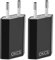 OKCS 5W 2X USB Netzteil - Netzstecker Adapter 5V / 1A kompatibel für Smartphones/Tablets/eBook Reader/iPhone/Galaxy / P10 P20 / Xperia/etc. - Schwarz
