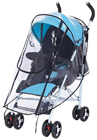 nuosen Universal Baby Stroller Rain Cover, Baby Buggy Rain Cover For Pushchair Pram with Zip Wind Dust Shield