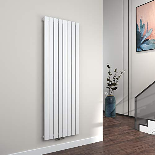 EMKE Vertikal Heizkörper 1800x616 mm Design Flachheizkörper mit Mittelanschluss, Einlagig Weiß Paneelheizkörper Wandheizkörper für Bad, Schlafzimmer & Wohnzimmer, 1118W