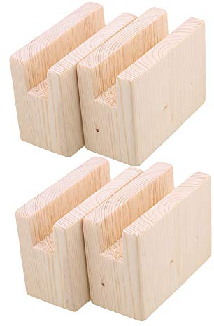 10 x 5 x 8,5 cm, Nutbreite 2 cm, Holz, Tisch-, Schreibtisch-, Betterhöhung, Möbelbeinheber, Füße bis zu 10 cm, 4 Stück