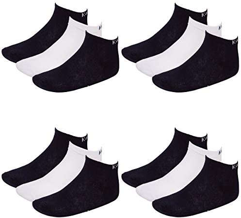 Kappa 12 Paar Sneaker Socken Gr. 35-46 Unisex Kurzsocke, Farbe:Navy, Socken & Strümpfe:35-38
