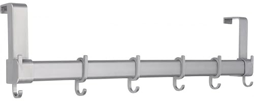 SIRO Türgarderobe Kaufungen, Schlicht, Kunststoff silbergrau, 480 mm x 58 mm x 136 mm, MI687-480K90V1K