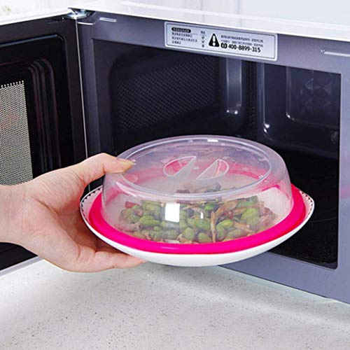 Fliyeong Microwave Plate Cover, Microwave Cover Splatter Guard Lid, Microwave Food Cover Microwave Heating Bowl Cover BPA Free Hot Pink Stylish and Popular