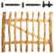 BooGardi Gartentor Holz in 14 Größen · 100 cm breit · 150 cm hoch · 3·5 cm Lattenabstand · Staketentor · Haselnuss Bauerntor/Zauntor für Staketenzaun