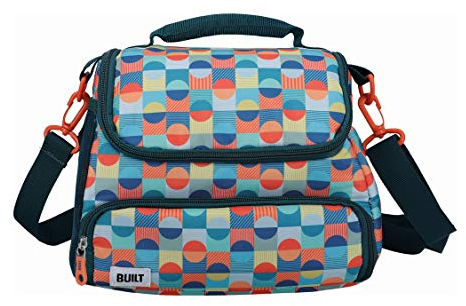 BUILT Borsa Termica per Il Pranzo con Design The Retro, Poliestere, Foglia di T, Medium