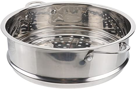 DOITOOL Steamer Insert Pans Stainless Steel Steamer Pot Kitchen Food Steamer Basket Insert for Rice Vegetables Meat Fish Dumplings Dim Sum 22cm