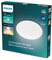 Philips LED Moire Deckenleuchte, 17W, 1700lm, kühlweißes Licht (4000K), Nickel, Weiß