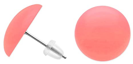 Soul-Cats Runde Ohrstecker, Durchmesser ca: 16 mm, Farbe: peach