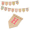 G2PLUS Happy Birthday Girlande Banner, Aufgefädelt Geburtstag Wimpel Girlande, Vintage Leinen Geburtstag Girlande Banner für Babydusche,Geburtstag,Party