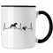 Trendation - Lustige Reiter Sprüche Geschenk Tasse Reiterin Pferde Mädchen Geschenkidee Pferde Herzschlag Herz (Schwarz)