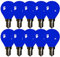 NCC-Licht 10 x LED Filament Leuchtmittel Tropfen 2W E14 farbig Blau 13lm