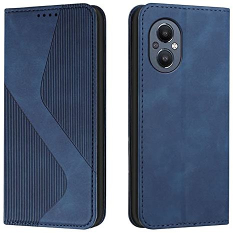 Mo-Somnus Kompatibel mit OnePlus Nord N20 5G Hülle, Magnet PU Leder Flip Wallet Case Tasche Handyhülle, Stoßfeste Schutzhülle OnePlus Nord N20 5G Brieftasche Klapphülle mit [Kartenfächer] (Blau)