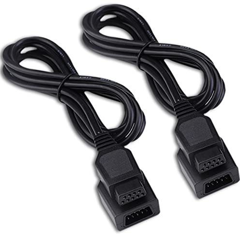 JoFong 9 Pin Controller Extension Cable for Classic Retro Game Consoles AV 620, HD 621, HD 821 Plug and Play Wired Video Game Controller Gamepad Extension Cable 5.8ft 2 Pack