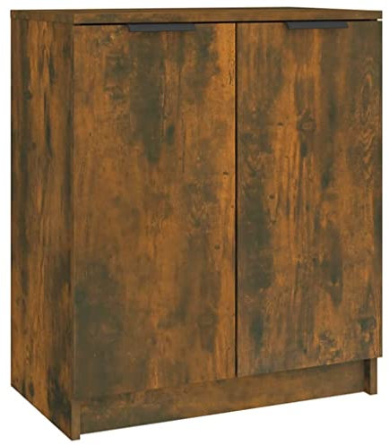 vidaXL Schuhschrank Schuhregal Schuhablage Schuhständer Schuhaufbewahrung Schuhtruhe Schuhorganizer Flurschrank Räuchereiche 59x35x70cm Holzwerkstoff
