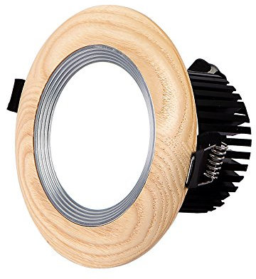 Arbeitsleuchte im nordischen Stil aus Holz, rund, eingebettet, integrierte LED-Flächenleuchte, 5 W, 7 W, 4, 4,5-Zoll-Flächenleuchte, kein Flimmern, strahlungsfreie Scheinwerfer für kommerzielle deko