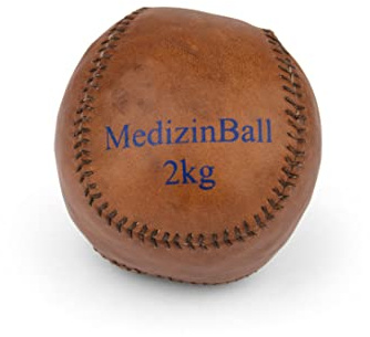 trenas Medizinball aus Leder | Kompakt | Lederball | Original Medizin Ball | Medizinball Leder | Medizinbälle