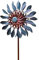 CIM Metall Windrad - Doppelwindrad Petite Vintage Flower – Gesamthöhe: 160cm, Windrad-Durchmesser: 40cm – Gartendekoration Blume – wetterbeständig - inkl. 2-zackiger Bodenverankerung