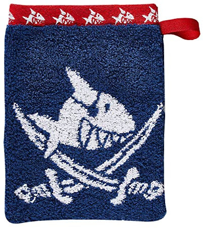 Dyckhoff Kinderfrottierserie 'Capt'n Sharky' Waschhandschuh 16 x 21 cm Blau