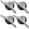 Angoily 4cps Sliding Door Track Wheel, Sliding Track Roller for Bottom, Metal Barn Door Rollers Wardrobe Closet System Home Kit
