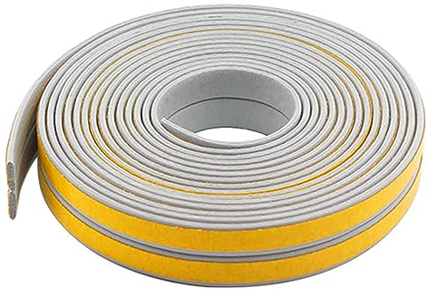 Tuokay 20m Burletes para Puertas y Ventanas, 9mm x 2mm Cinta Aislante, Sellado Puerta Ventana, Aislante del Frío, Calor, Viento, Polvo, Ruidos e Insectos
