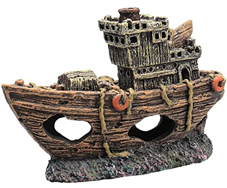 Deko Wohnzimmer Aquarium Dekoration Versteck Aquarium Harz Ornament Dekoration Weihnachtsdeko (Brown, One Size)
