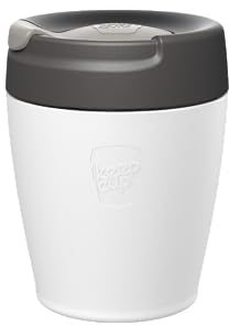 KeepCup Traveller, Reusable Travel Mug - Vacuum Insulated Stainless Steel Cup with Leakproof Sipper Lid - 8oz/227ml - Qahwa