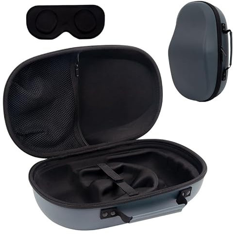SPEPROECO VR Headset Controller Carrying Case for Meta Quest 3 Waterproof Travel Storage Bag Shockproof Hard Shell Case with Mesh Pocket for Meta Quest 3 VR Headset Controller