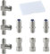 GOLD DEER 9PCS 3-Way F-Type Coaxial Cable Splitter Connector - Male to Dual Female Adapter With Storage Box - TV Splitter 2 in 1 Out