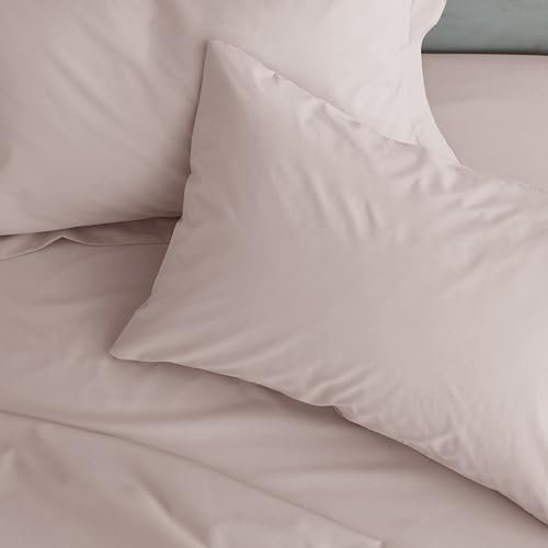 Catherine Lansfield Easy Iron Percale Standard Pillowcase Pair Blush Pink
