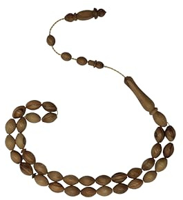 Rosario Dhikr da 10 mm realizzato a mano in legno d'ulivo con 33 perline da regalo islamico Tasbeeh Misbaha per preghiera Tasbih Tesbih 10 mm, Medium, Legno di ulivo