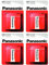 PANASONIC Lot de 4 Blisters de 1 Pile Red Special Power 3R12/Flat Zinc-Carbon - 4,5 V
