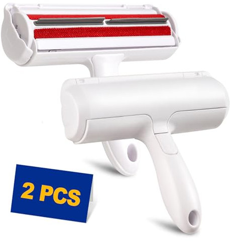 KUOGAS 2 Pièces Brosse Anti Poils Animaux, Rouleau Adhésifs pour Poils De Chien Et De Chat, Réutilisables, Idéal pour Les Canapés, Lits pour Chiens, Lits pour Chats, Arbres À Chat Et Tapis
