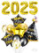 GoldRock Luftballons Silvester Deko 2025 Set, Happy New Year Dekoration, Zahlen Folienballon, Party Luftballon, Neujahr Ballon Gold