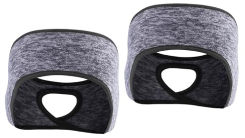 SOIMISS 2st Ohrenwärmer Stirnband Bandana Für Frauen Sport Stirnbänder Für Kinder Sport-Stirnband Kochsalzlösung Für Piercings Mit Befestigtem Pferdeschwanz Grey