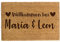 Happenings Personalisierte Fußmatte | Kokosmatte mit Ihrem Text | Original Türmatte für Innenbereiche | Familien Namen | Lustige Eingangsmatte (40x60, Modell 2)