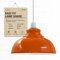 DC VOLTAGE Metal Ceiling Lamp Shade 29cm Red Easy Fit Industrial Light Shade Pendant Hanging Modern Ceiling Lighting Shade for Bedroom, Hallway, Office Restaurant (Orange)