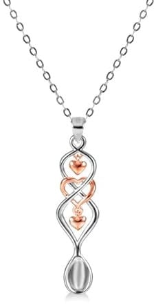 Infinity Welsh love spoon necklace