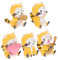 PRETYZOOM 5st Kleine Waschbärverzierung Kuchenverzierung Backen Tragen Schmuck Miniaturtiere Festgeschenke Tragen Artware Mini-bär Backschmuck Kleine Bärenfiguren Yellow Harz