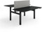 ESMART ETX-221BB 160 x 80 cm Schwarz Ergonomischer Steh-Sitz-Doppel-Schreibtisch Stufenlos elektrisch höhenverstellbar 71,5-121,5 cm 4X Memory Kollisionsschutz Soft-Start/Stopp