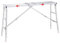 GAPECHNG Tragbare Arbeitsplattform, Baugerüst, Zusammenklappbare Trittleiter, Trockenbau-Malerhocker, Länge Und Höhe Verstellbar (90–160 Cm)/Sier/103~186Cm