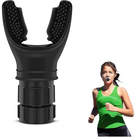 Oxyfit Breathing Trainer, Entraineur Respiratoire avec Résistances Réglables, Appareil d'exercice Respiratoire pour Amélioration Lung Flexer et Cardio Sport, Appareil d'exercice Pulmonaire (Noir)