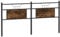 vidaXL Tête de lit chêne fumé 180 cm Bois d'ingénierie et Acier, Panneau de tête, tête de lit pour lit Double, tête de lit Double