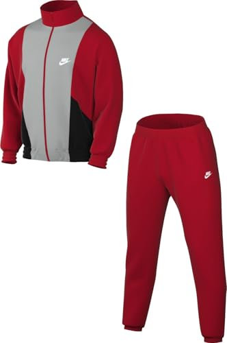Nike Tuta In Tessuto Club – Uomo, University Red/Black/Lt Smoke Grey/White, HJ1985-657, XL