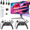 Tufertum Wireless Retro Game Console, 40,000+ Pre-installed Games, 23 Emulators, 4K HDMI, Wireless Controllers, White, TV Plug & Play, Retro Theme
