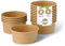 BIOZOYG Eisbecher Pappe 50 Stück 100 ml Braun Dessertbecher Beschichtet Einweg Snackbecher Eisbecher Waffelbecher Dessert Einwegbecher Eiscreme Frozen Joghurt Obst Eisdiele