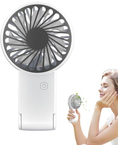 Qzdtue Portable Fan, Lash Fan Dryer for Eyelash Extensions 18 cm, Foldable Stand, 3-Speed Rechargeable Air Circulator for Beauty, Travel and Personal Cooling, Variable Wind Speed
