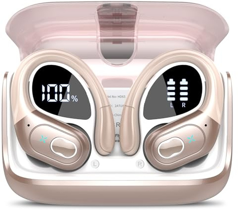 AI Cuffie Traduzione, 3 in 1Bluetooth 5.4 Auricolari Traduzione con 164 Lingue/6 Modalità di Traduzion, 75H Auricolari Traduttori Istantanei con APP, Cuffie Bluetooth per Viaggi/Affari, Oro Rosa